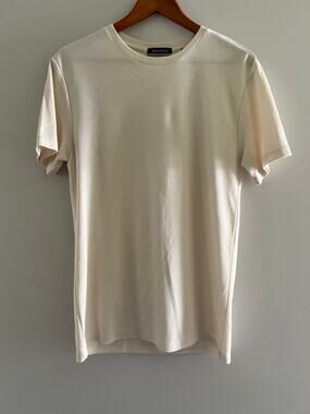Brandini Short Sleeve Sweater Cream Modal Blend Size Small JL